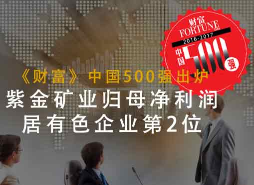 《财富》中国500强出炉：紫金矿业归母净利润居有色企业第2